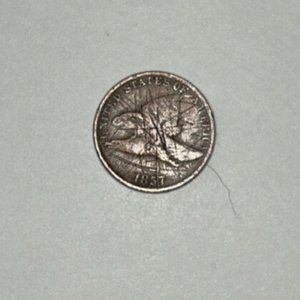 1857 Flying Eagle One Cent-penny- coin-money